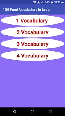 Food Vocabulary Words With Their Meanings in Urdu android App screenshot 4